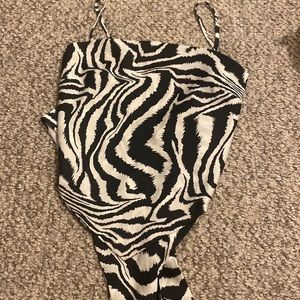 Zebra print bandana top